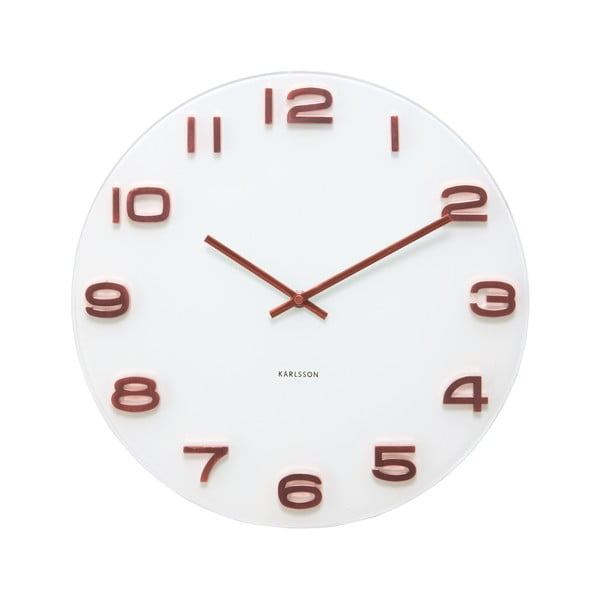 Biele hodiny Present Time Vintage Numbers