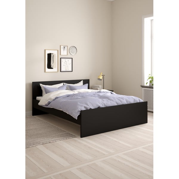Čierna dvojlôžková posteľ 160x200 cm Naia – Tvilum-image-1