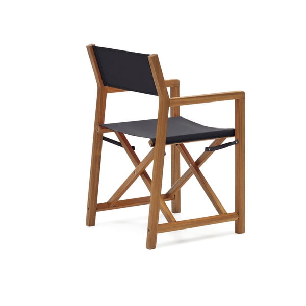 Čierna/drevená záhradná stolička Thianna - Kave Home-image-3