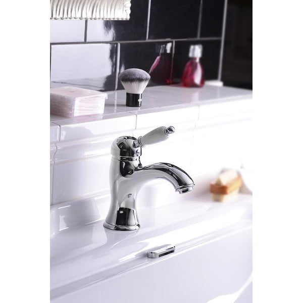 Stojančeková umývadlová batéria v striebornej farbe Kirké White – Sapho-image-1