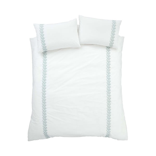 Biele bavlnené obliečky na dvojlôžko 200x200 cm Embroidery Leaf – Bianca-image-2