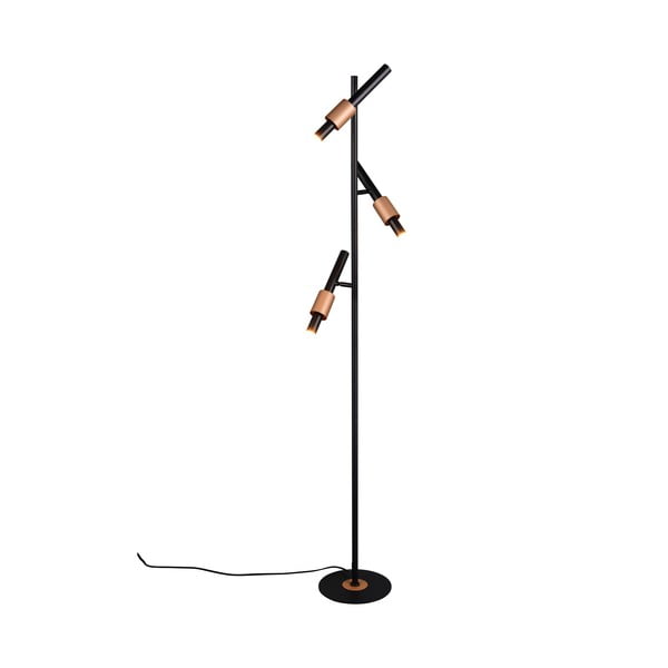 Čierna/v bronzovej farbe LED stojacia lampa (výška  150 cm) Ikaris – Trio Select-image-1