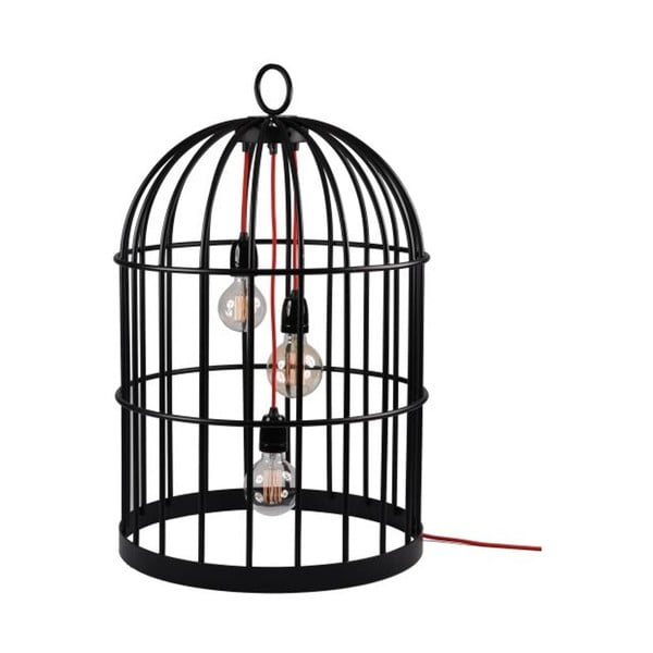 Čierne závesné svietidlo Filament Style XL Bird Cage