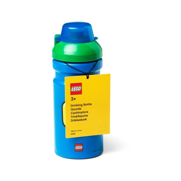 Modrá fľaša na vodu so zeleným vekom LEGO® Iconic, 390 ml-image-2