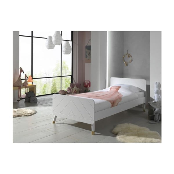 Biela detská posteľ z borovicového dreva Vipack Billy, 90 x 200 cm-image-2