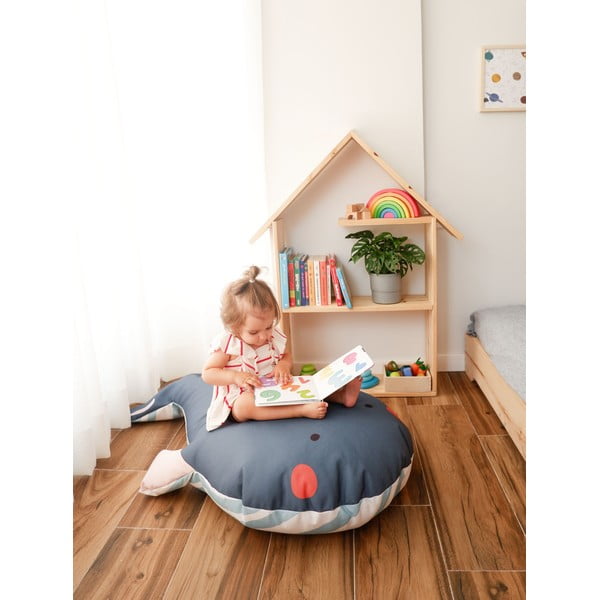 Sivý detský sedací vak Whale – The Wild Hug-image-2