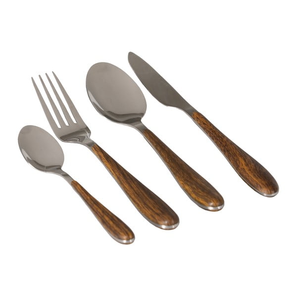 Antikoro príbor v hnedej a striebornej farbe 24 ks – Ixia-image-2