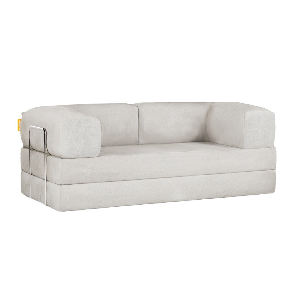 E-shop Béžová rozkladacia pohovka z textílie buklé 180 cm Bloom – TemaHome
