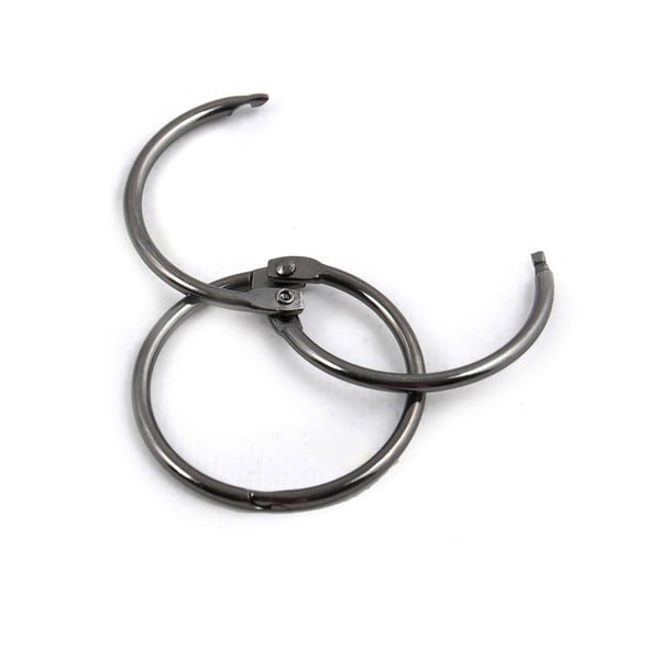 Matne čierne krúžky k sprchovému závesu v súprave 12 ks Ringo Small – Spirella-image-3