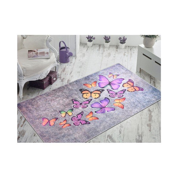 Odolný koberec Vitaus Butterfly Madness, 80 x 150 cm