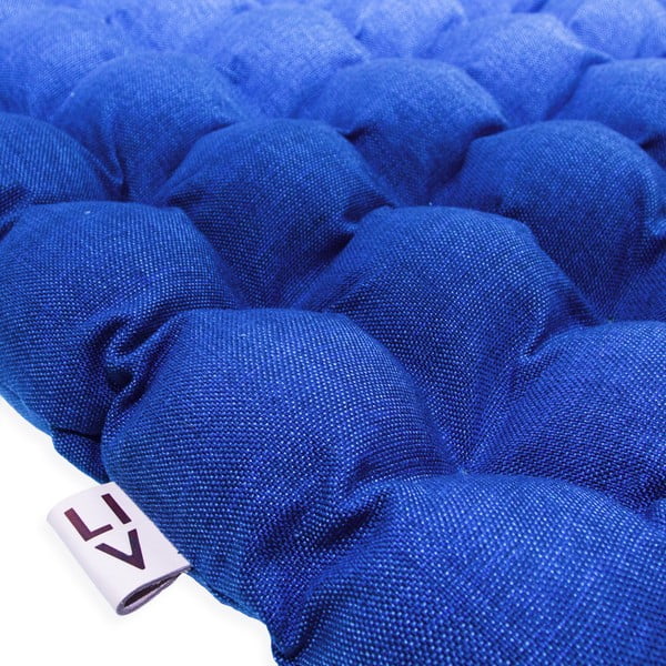 Sivomodrý vankúš na sedenie s masážnymi loptičkami Linda Vrňáková Bubbles, 65 × 65 cm-image-3