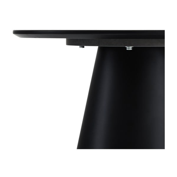 Konferenčný stolík v tmavosivej a čiernej farbe s doskou v dekore mramoru ø 60 cm Tango – Furnhouse-image-1