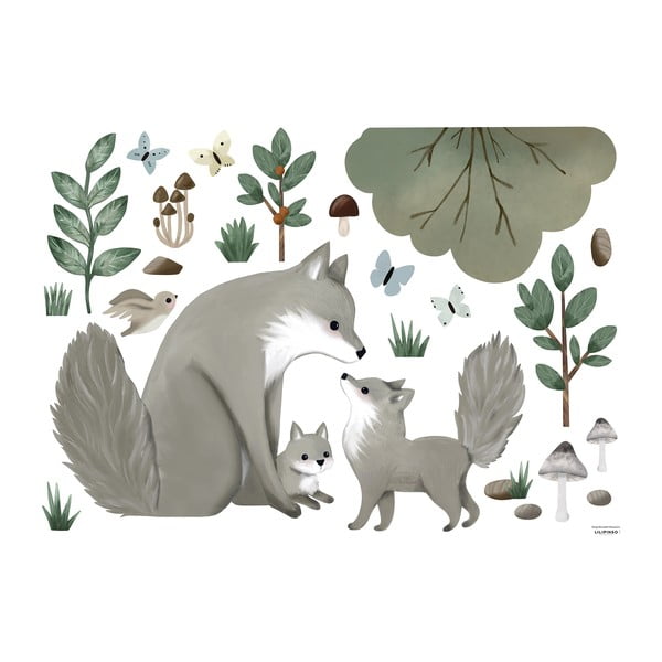 Hárok samolepiek 90x64 cm Wolfs Family – Lilipinso