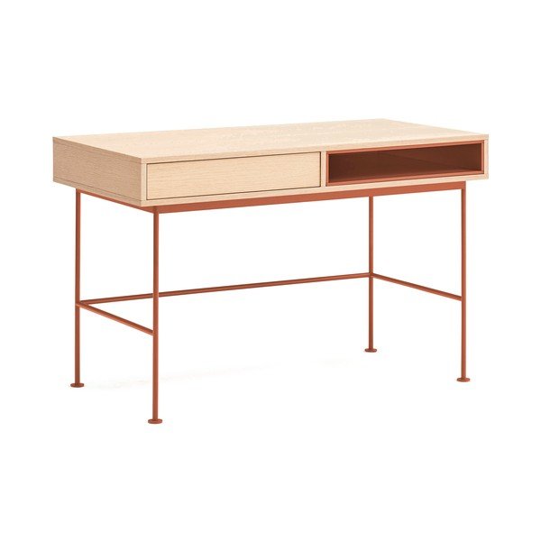 Pracovný stôl s doskou v dubovom dekore 60x120 cm Yoko – Teulat-image-2