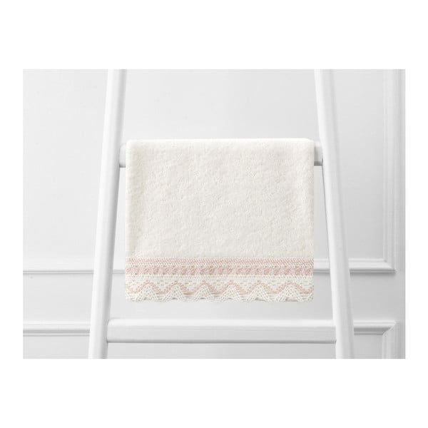 Pudrovobiely uterák z čistej bavlny, 30 × 46 cm
