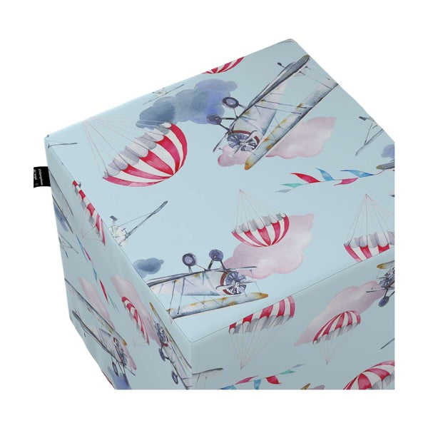 Modrý detský puf Magic - Yellow Tipi-image-1