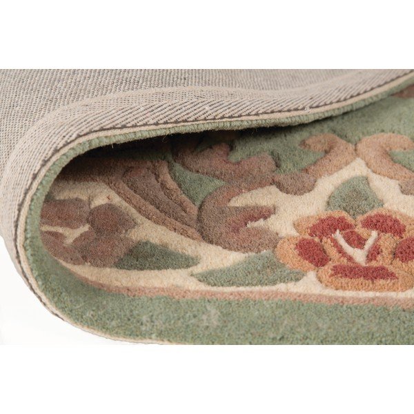 Zelený vlnený koberec Flair Rugs Aubusson, 67 × 127 cm-image-3