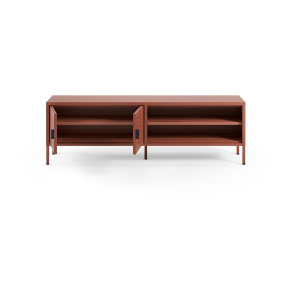 Kovový TV stolík v terakotovej farbe 160x50x35 cm Sayla – Marckeric-image-1
