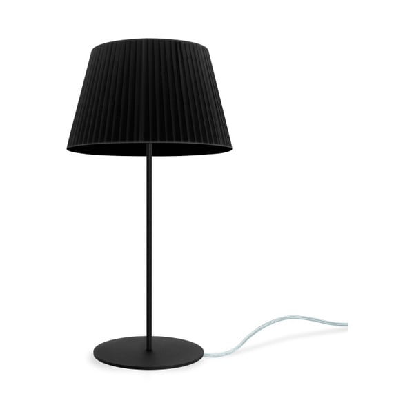 Čierna stolová lampa Bulb Attack Dos Plisado, ⌀ 36 cm