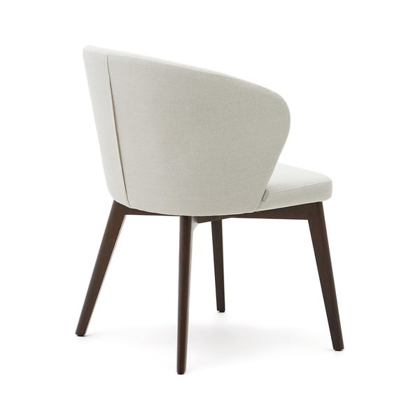 Krémovobiele čalúnené jedálenské kreslo Darice – Kave Home-image-3
