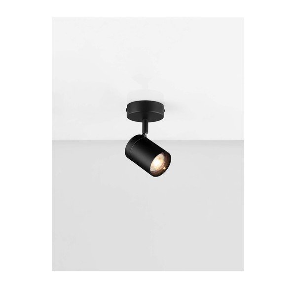 Matne čierne kovové bodové svietidlo s ohýbateľnou konštrukciou 12x8 cm Alma – Nova Luce-image-4