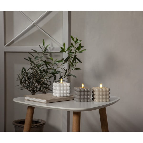 Biela vosková LED sviečka Star Trading Flamme Dot, výška 9,5 cm-image-3