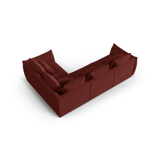 Červená rohová pohovka (pravý roh/do L) Bloom – Micadoni Home-image-3