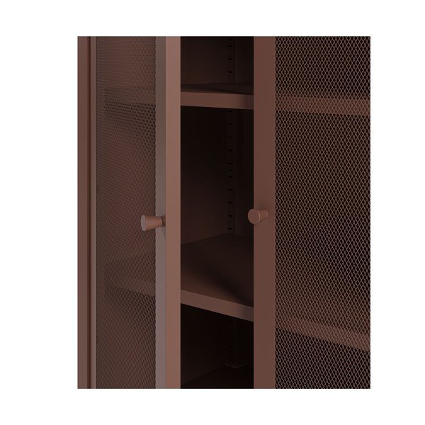 Vínovočervená kovová skrinka 70x100x40 cm Fayna – Marckeric-image-4