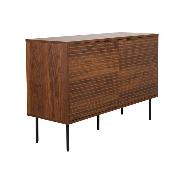 Hnedá komoda v dekore orecha 110x74x40 cm Stripes – White Label-image-1