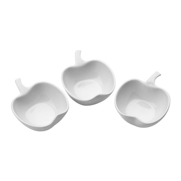 Sada 3 porcelánových servírovacích misiek Premier Housewares Apple Shape