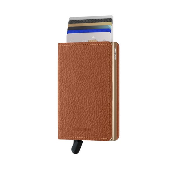 Karamelovohnedá kožená peňaženka s puzdrom na karty Secrid Elegance