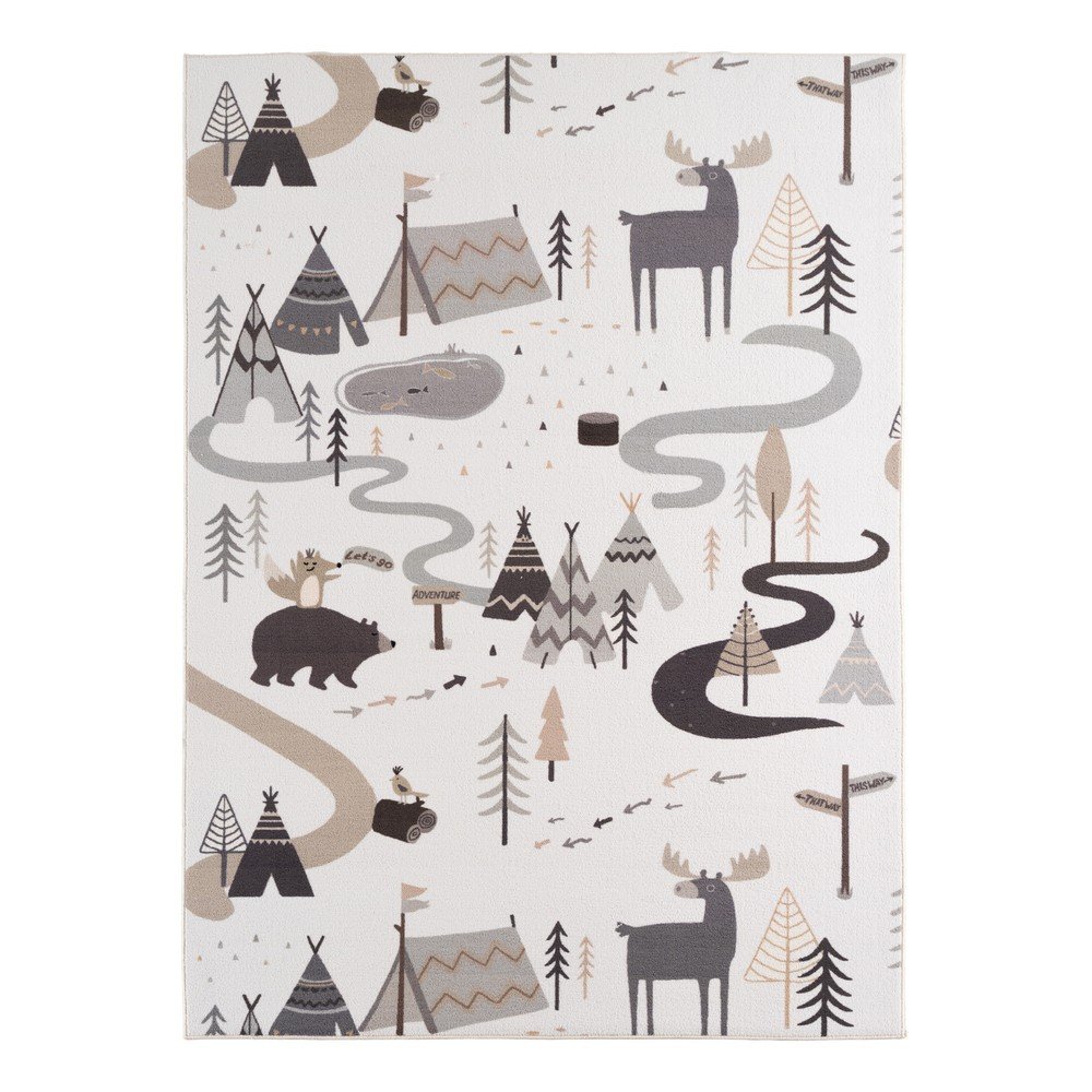 E-shop Krémovobiely prateľný detský koberec 120x170 cm Coco 1135 – Ayyildiz Carpets