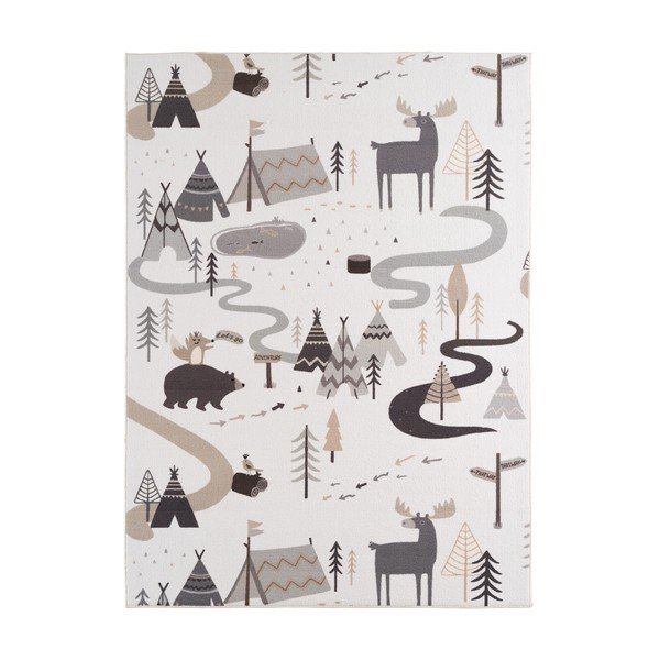 Krémovobiely prateľný detský koberec 120x170 cm Coco 1135 – Ayyildiz Carpets