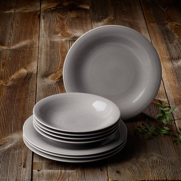 8-dielna sivá porcelánová sada riadu Like by Villeroy & Boch Group-image-1