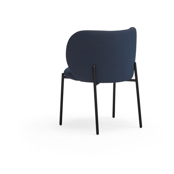 Tmavomodré čalúnené jedálenské kreslá v súprave 2 ks Mogi – Teulat-image-2
