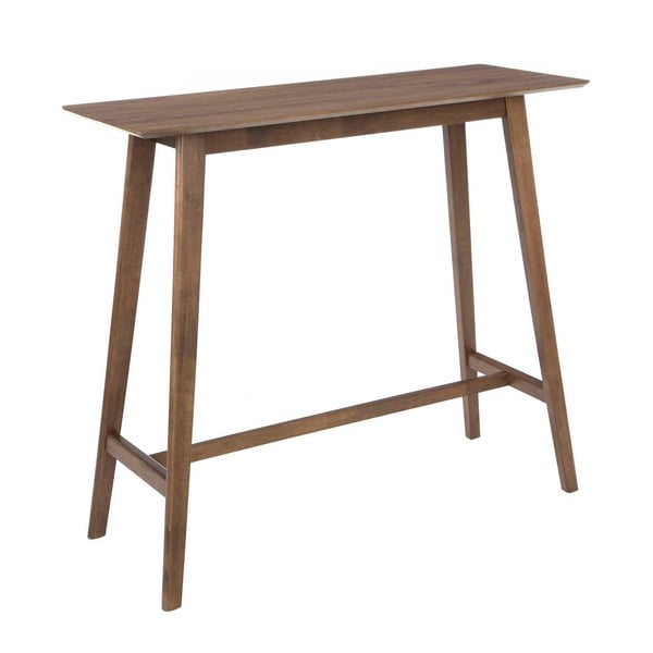 Tmavohnedý drevený barový stôl Tropicho