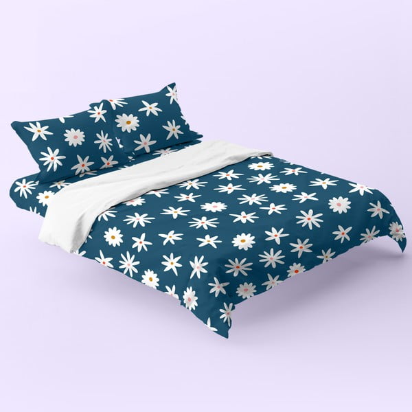 Modrá obliečka na perinu na dvojlôžko 200x200 cm Margaret – Aware-image-1