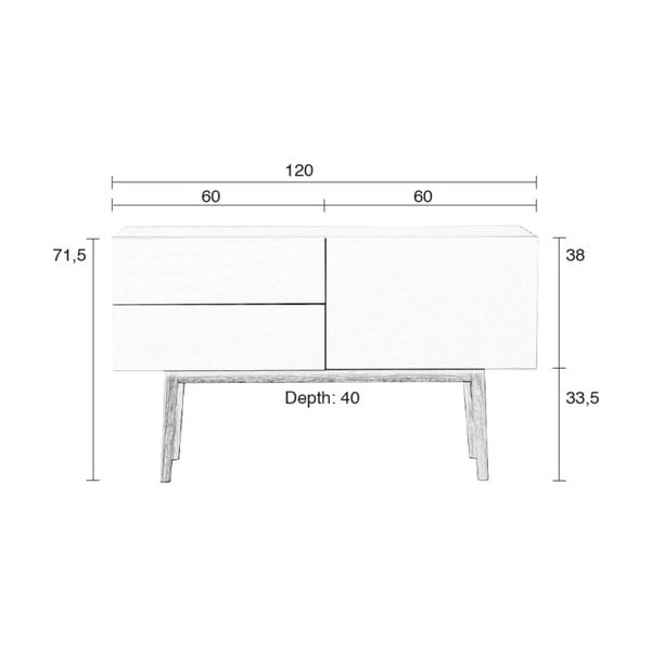 Komoda Zuiver High On Wood Double One-image-1