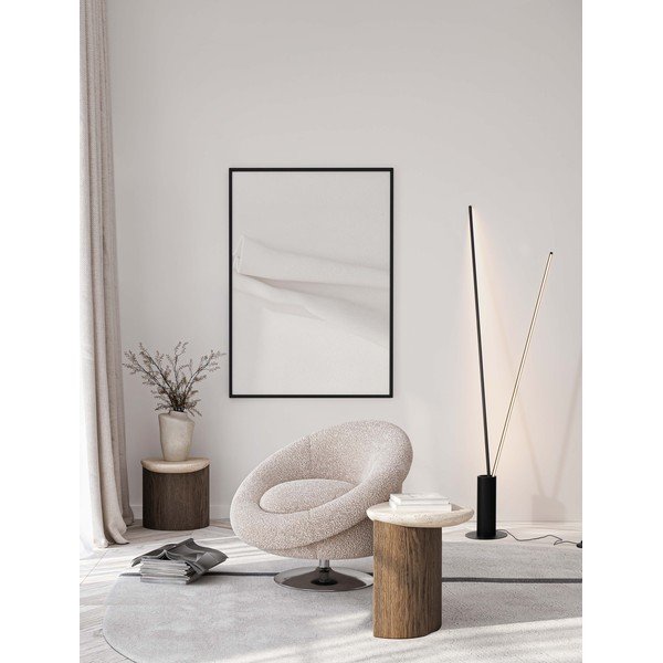 Matne čierna kovová LED stojacia lampa s ohýbateľnou konštrukciou (výška  181 cm) Kimolia – Nova Luce-image-1