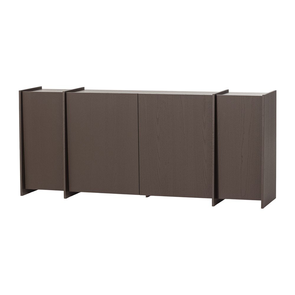 E-shop Tmavohnedá komoda v dekore jaseňa 200x85x44 cm Brock – WOOOD