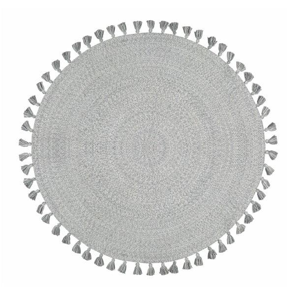 Sivý bavlnený koberec Nattiot, Ø 120 cm