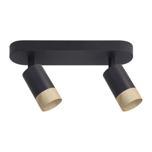 Stropné svietidlo s kovovým tienidlom v čierno-prírodnej farbe 34x5.5 cm Conti – Candellux Lighting-image-2