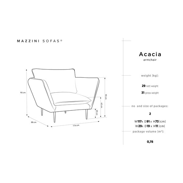 Béžové zamatové kreslo Mazzini Sofas Acacia-image-3