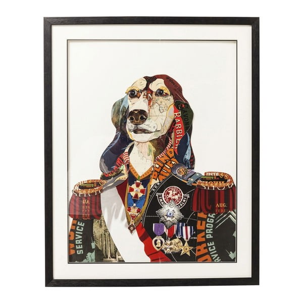 Obraz Kare Design Art General Dog, 72 × 90 cm
