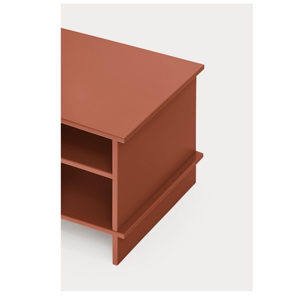 Nočný stolík s poličkami v tehlovej farbe Inari – Teulat-image-4