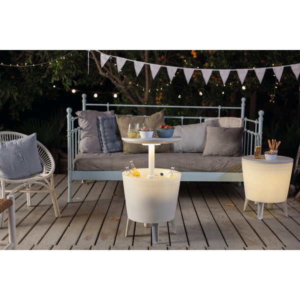 Okrúhly záhradný stolík so zásobníkom na ľad 49.5x49.5 cm Illuminated cool – Keter-image-4