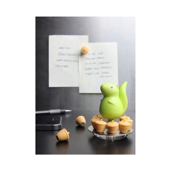 Oranžový stojan s pripináčikmi Qualy Squirrel & Acorn-image-2