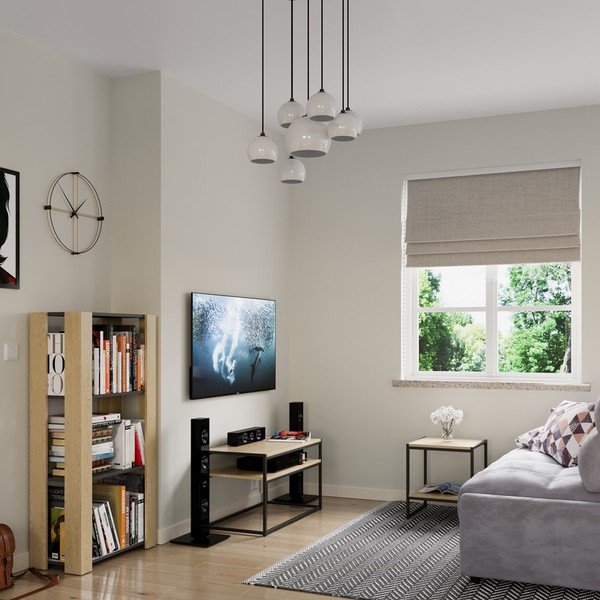 Hnedý konferenčný stolík s doskou v dekore orechového dreva 40x80 cm Pjan – Homede-image-1