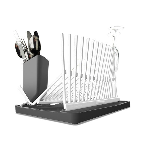Bielo-sivý odkvapkávač Black + Blum Dish Rack