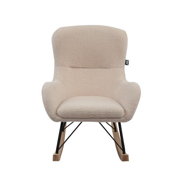 Béžové hojdacie detské kresielko z textílie buklé Rocky – Vipack-image-2